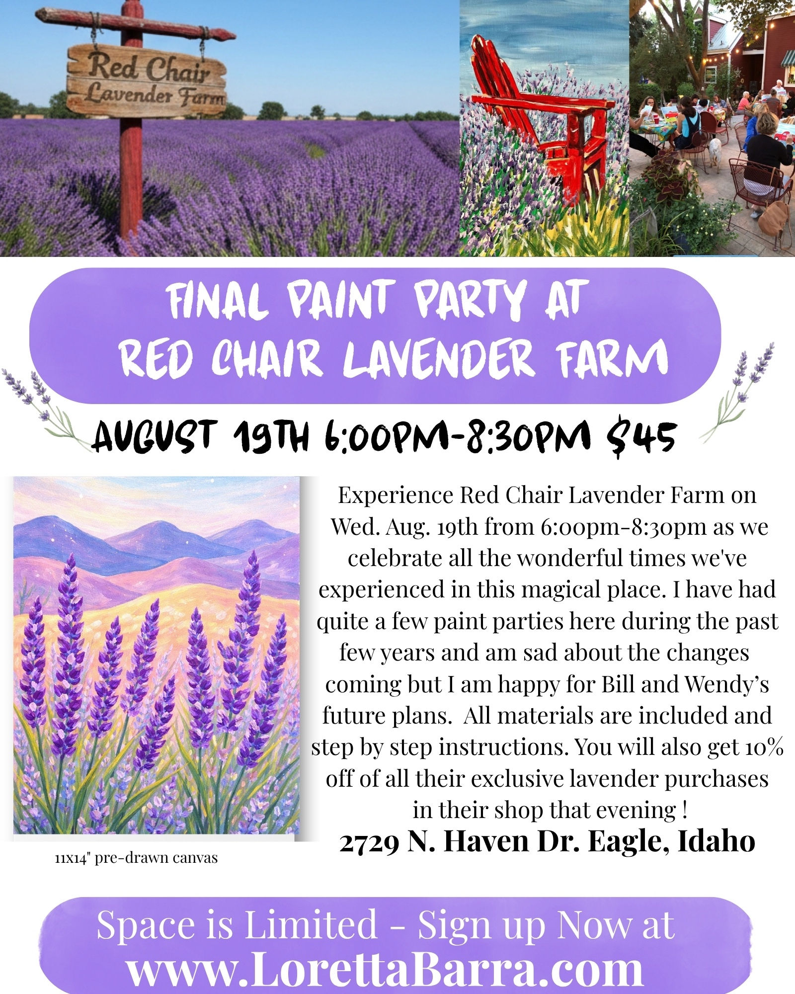 Final Red Chair Lavender Paint Party