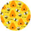 Thumbnail: Cute cartoon bees and beehives on yellow honeycomb background