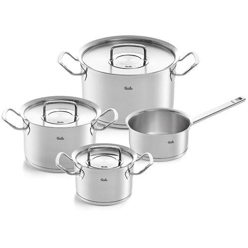 Fissler stainless steel cookware set: pots and pans for cooking