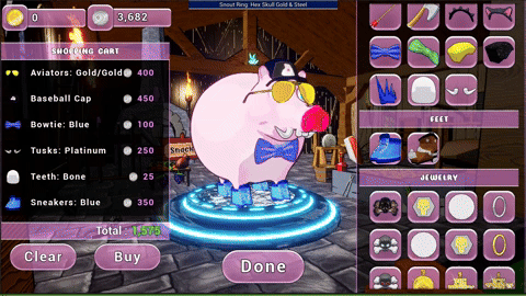 GIF of the item store in Piggy Payback!