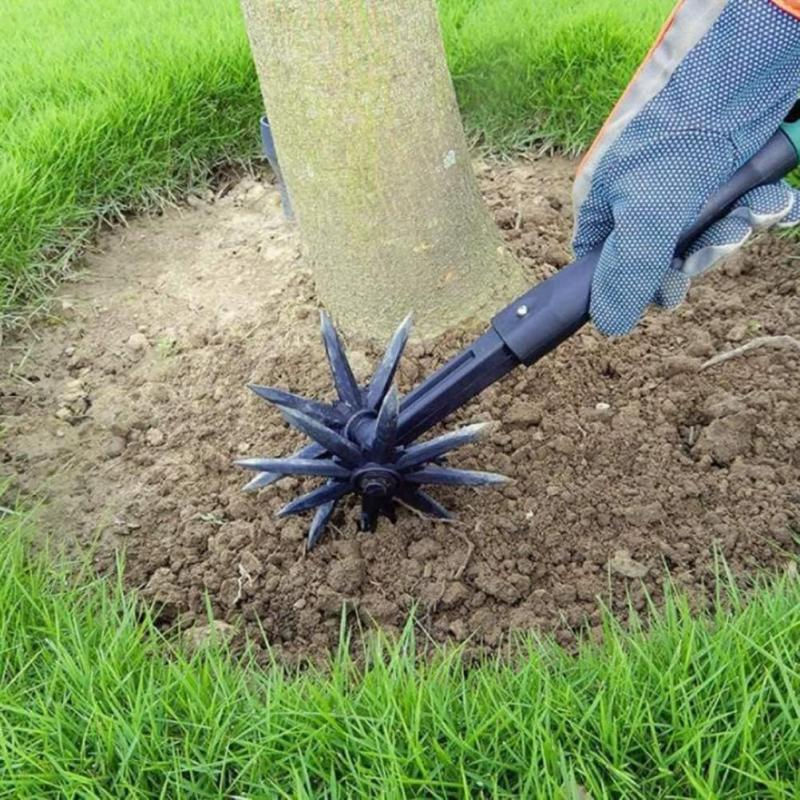 Thumbnail: Weeding Digging Grass Turning Tool 2 In 1 Garden Rotary Tiller Lawn Ripper Land 