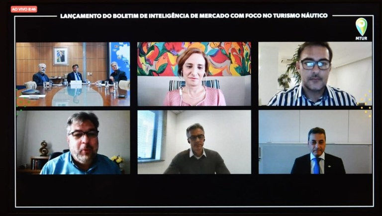 Transmissão online marcou o lançamento de boletim sobre turismo turismo náutico, Crédito: Roberto Castro (MTur)