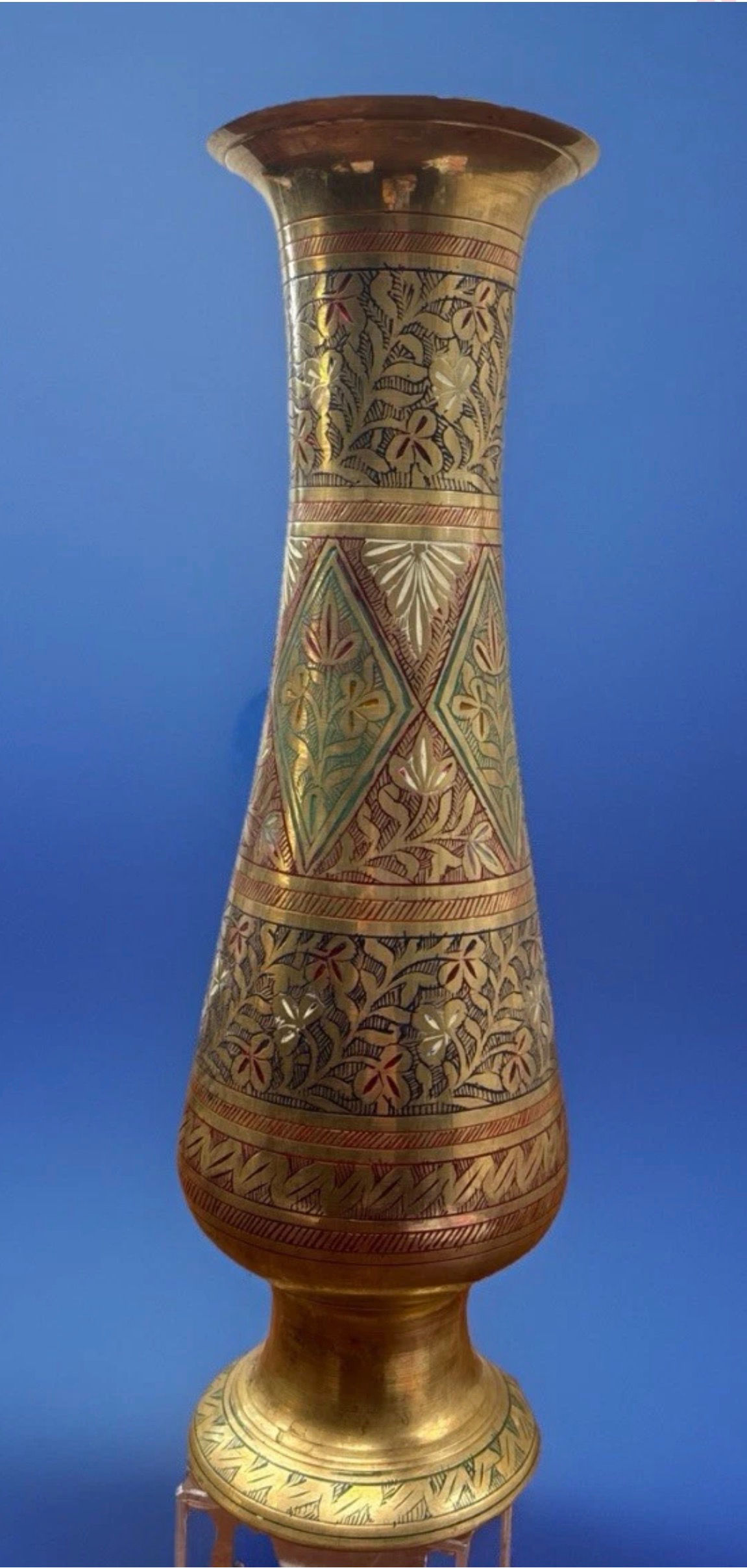 Vintage brass vase from India