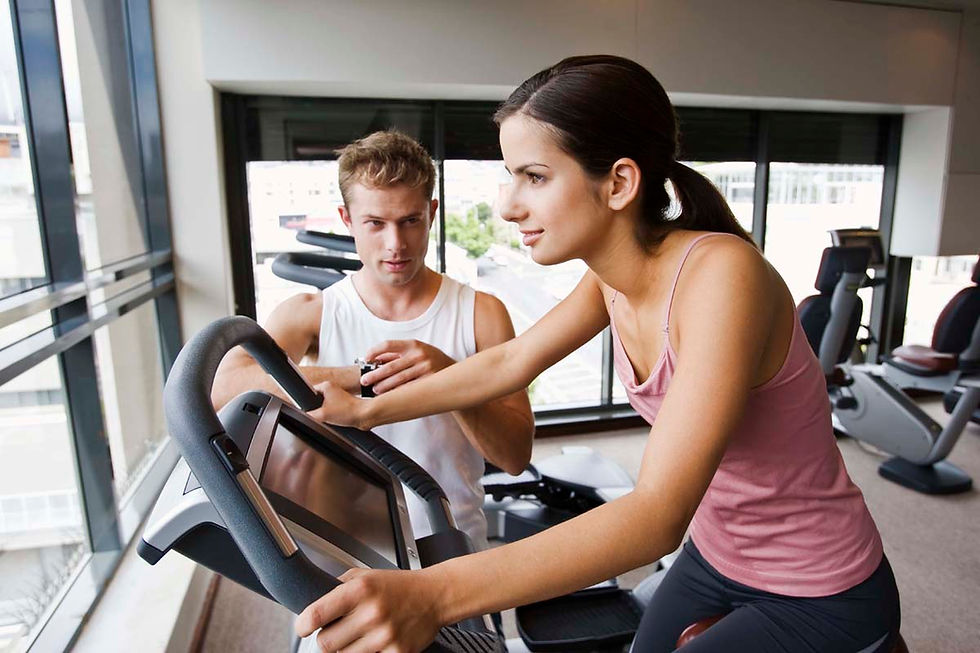 Sesión de entrenamiento en el gimnasio