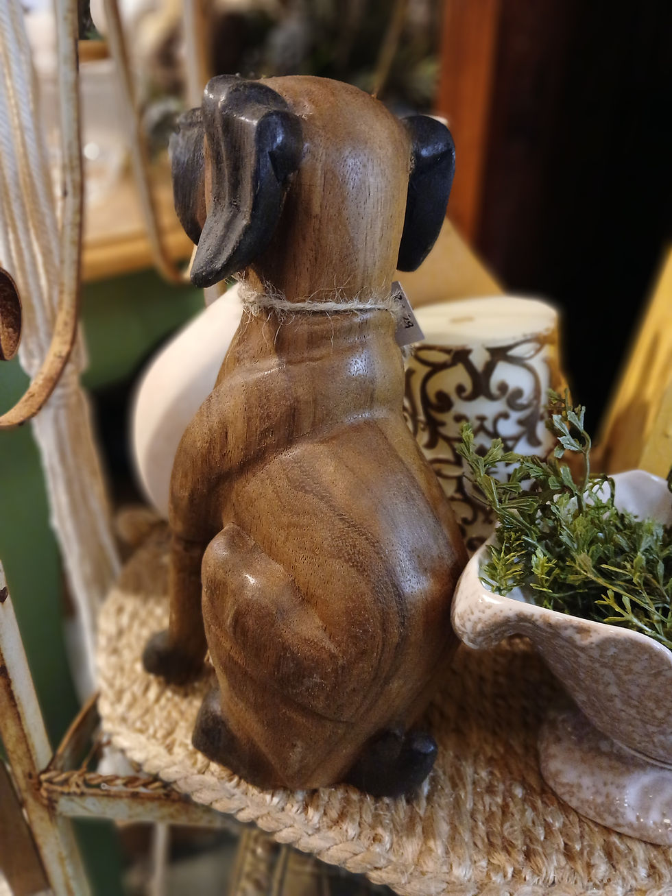 Thumbnail: Wooden Dog Decor