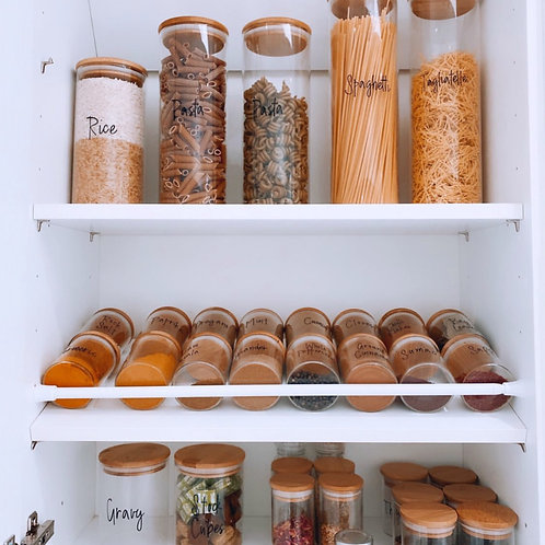 Bamboo Glass Storage Pantry Jars | All Things Home