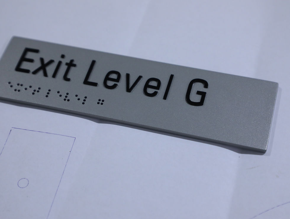 Miniatura: Yijiao Metal Braille Sign Interior Room ADA Sign for All Types of Building Material