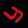 3D red acrylic letter sign with vibrant red LED illumination.