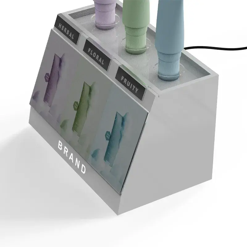 Thumbnail: Custom Brand Countertop Cosmetic Display Stand Skincare Product Label Display