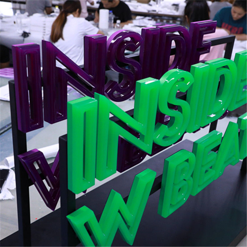 Thumbnail: Yijiao Interior Faux Neon on Bar Color Acrylic Neon Sign for Business Effect