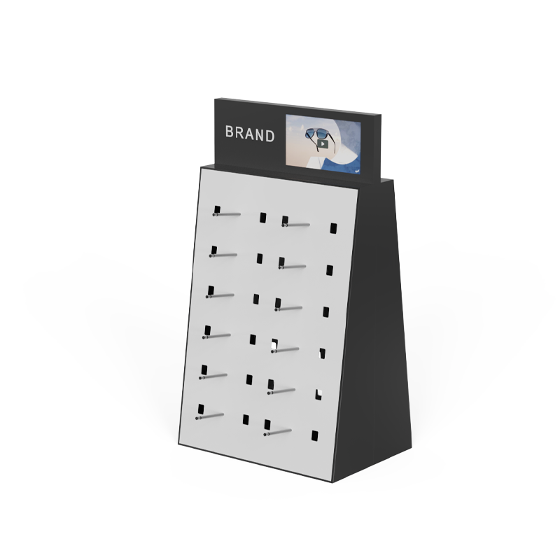 Thumbnail: Custom Brand Metal Countertop LED Screen Optical Store Display Stand