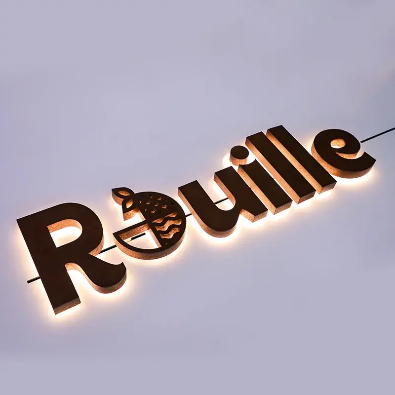 Miniature : Waterproof Backlit Metal Channel Letters | Halo Lit LED Signage
