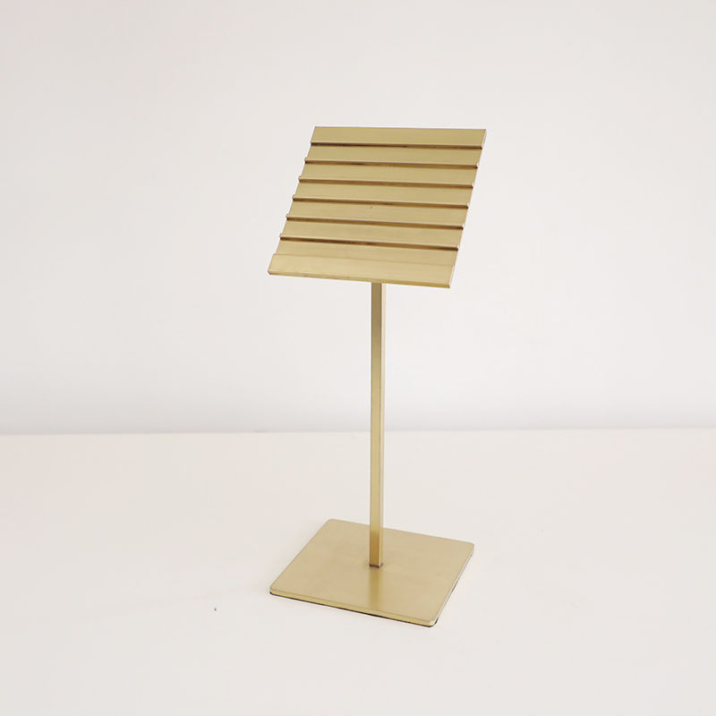 Thumbnail: Gold finish metal price tags display rack countertop display sign