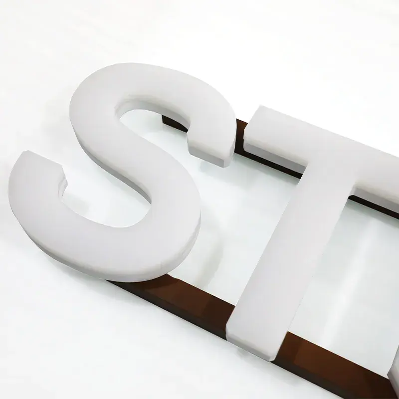 Miniature : Front Lit And Side Lit Acrylic Letter With Tube For Business
