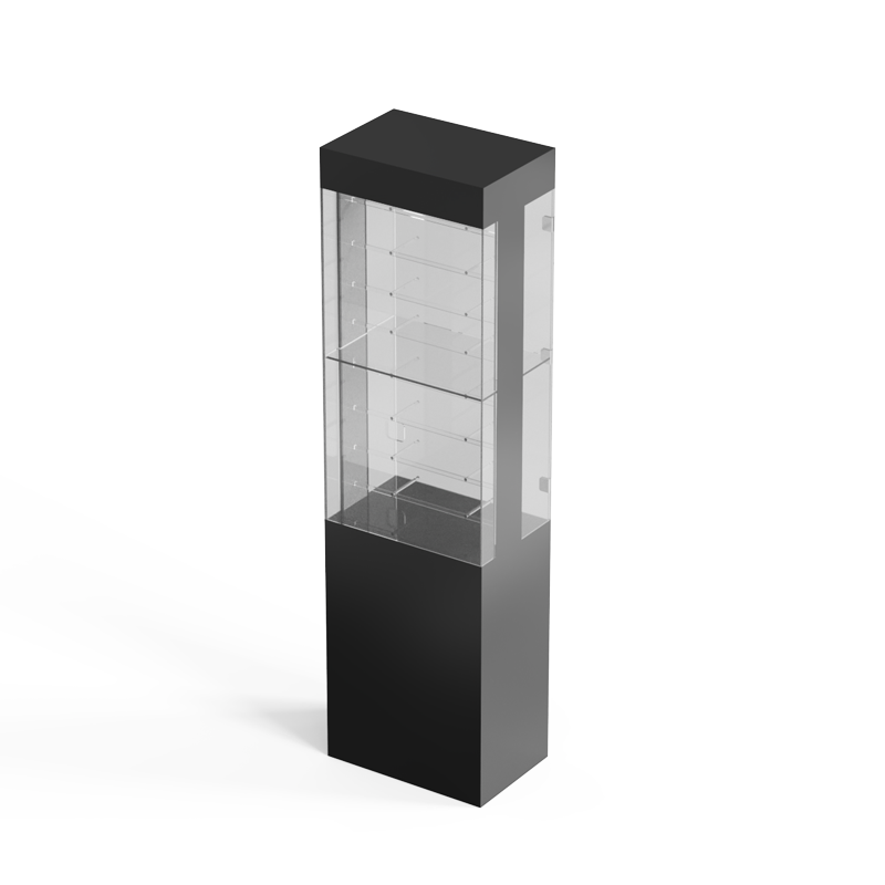 Thumbnail: High Quality Black Metal Eyewear Optical Shop Lockable Display Cabinet Rack