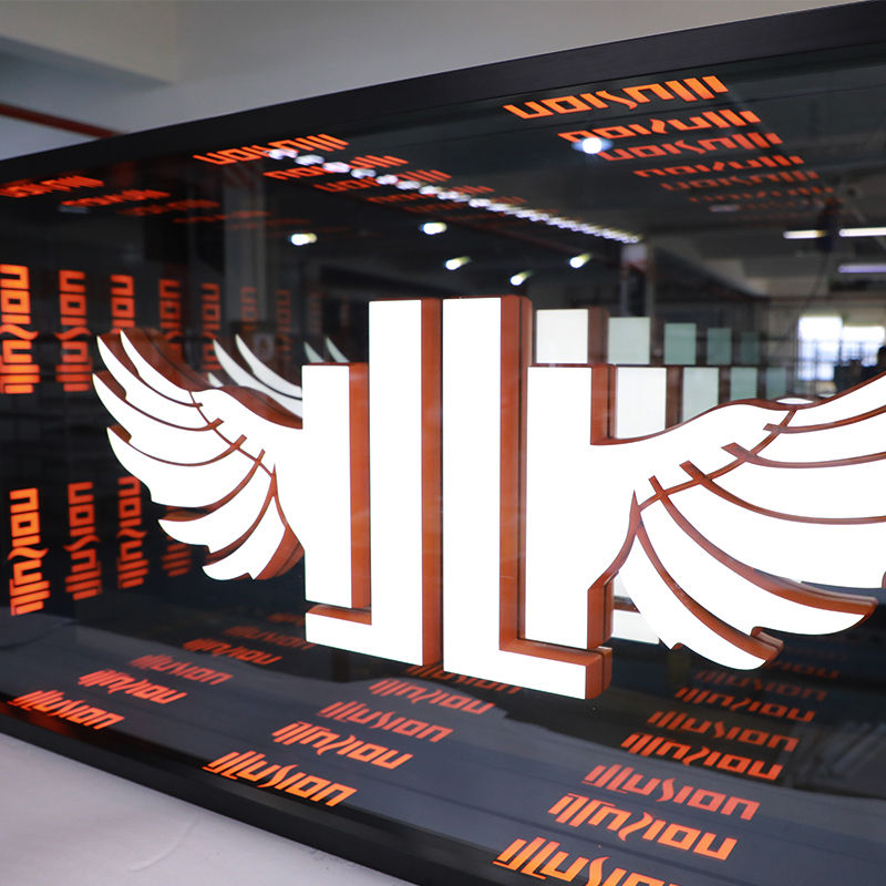 Miniatura: Yijiao Infinite Mirror Effect 3D LED Acrylic Sign Stainless Steel Fabricated Returns Effect