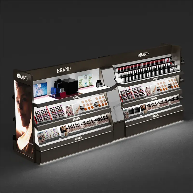 Thumbnail: Cosmetic Product Gondola Display Makeup Display Holder Skincare Storage Cabinet