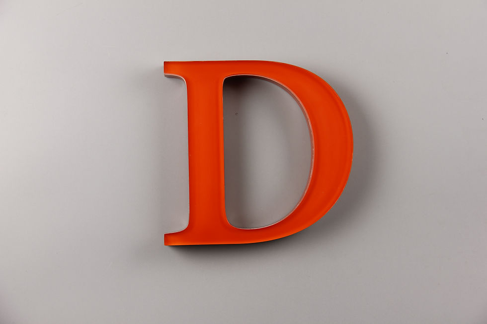 Miniatura: Yijiao Illuminated Face Lit Acrylic Letter with Transparent Square Corner Effect