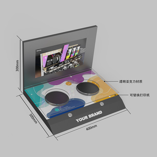 Interactive Display With Rack Interactive acrylic display rack high-end product displaywith video ...