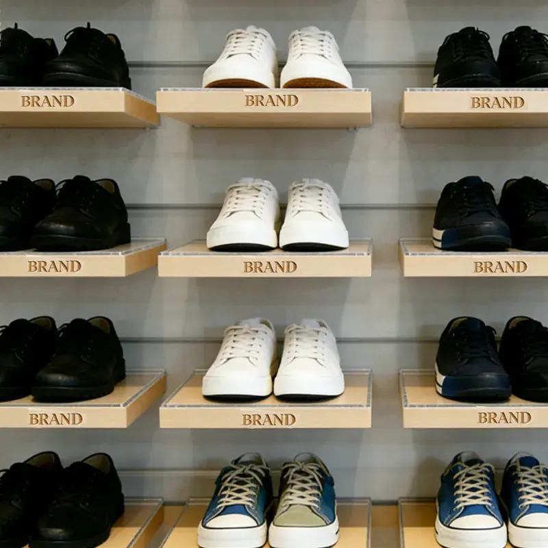 Customizable Arylick Shoe Rack Suitable for Shopping Malls, Clothing Stores