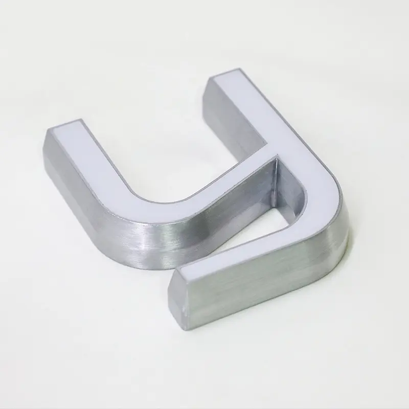 Miniature : 3D LED Metal Channel Letters | Rimless face illuminated letter for shop