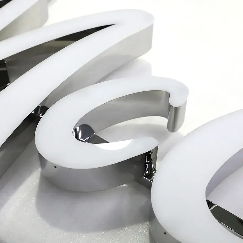 Thumbnail: Facelit Stainless Steel Channel Letters with Shelf for Retail Interior
