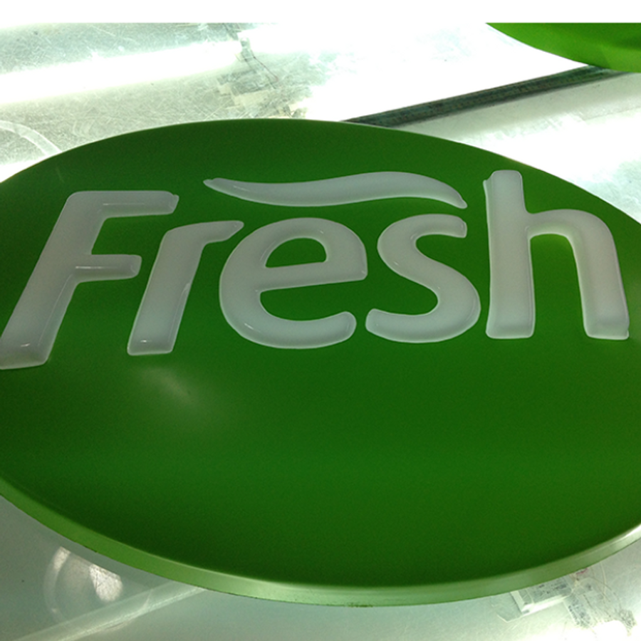 Vacuum Formed Light Box Sign with Custom Acrylic Design for Branding