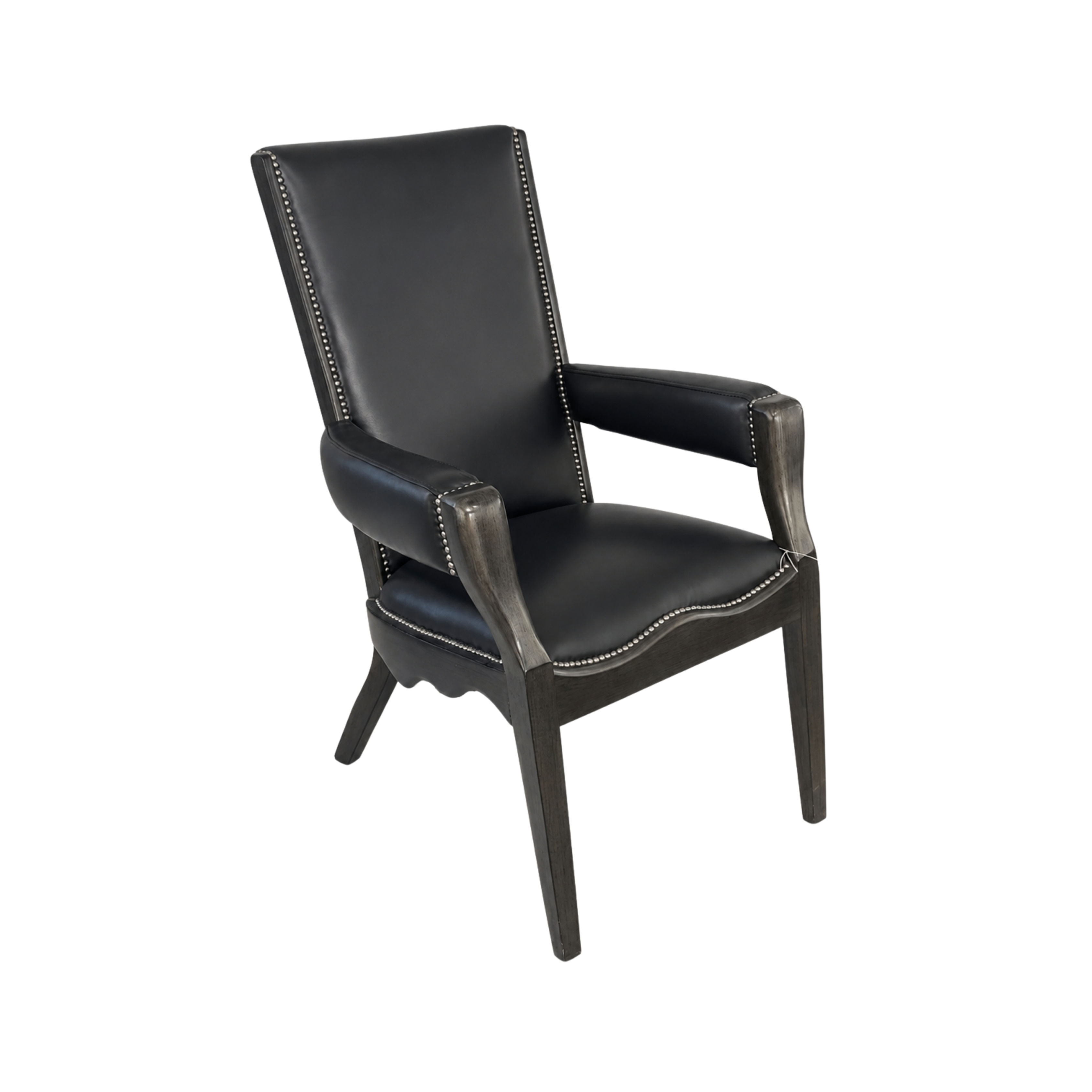 Whittemore Sherrill Bolo Leather Chair in Venus Black