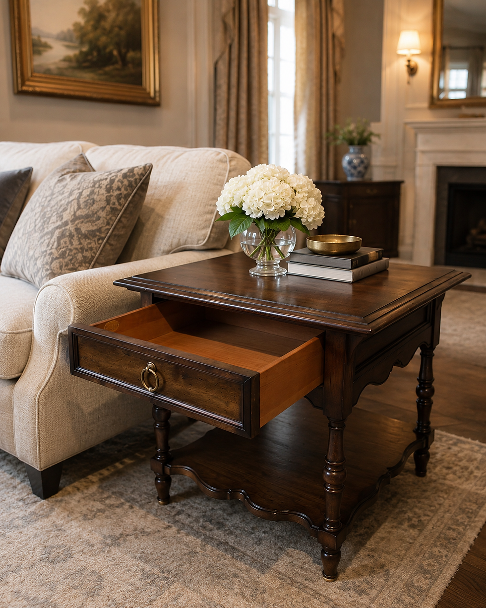 Thumbnail: Sherrill Occasional 485-970 Drawer End Table in Dark Tobacco