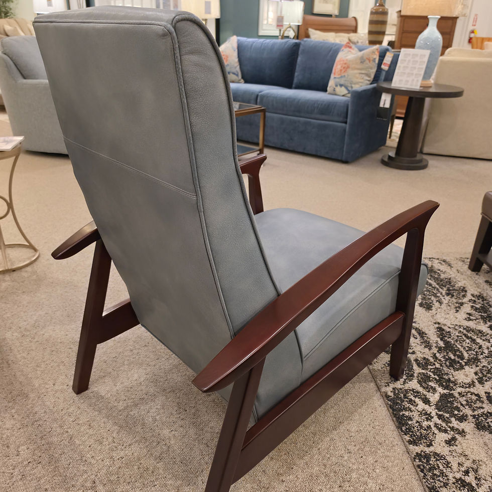Thumbnail: MotionCraft L5060 Blue Leather Recliner