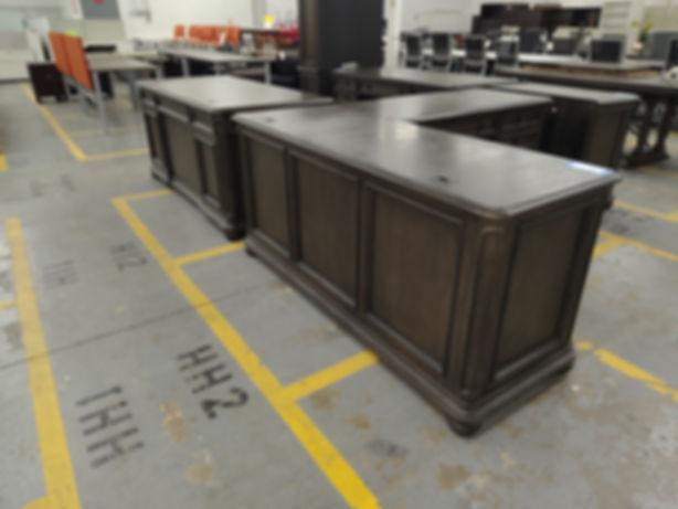 L SHAPED VINTAGE DESK
