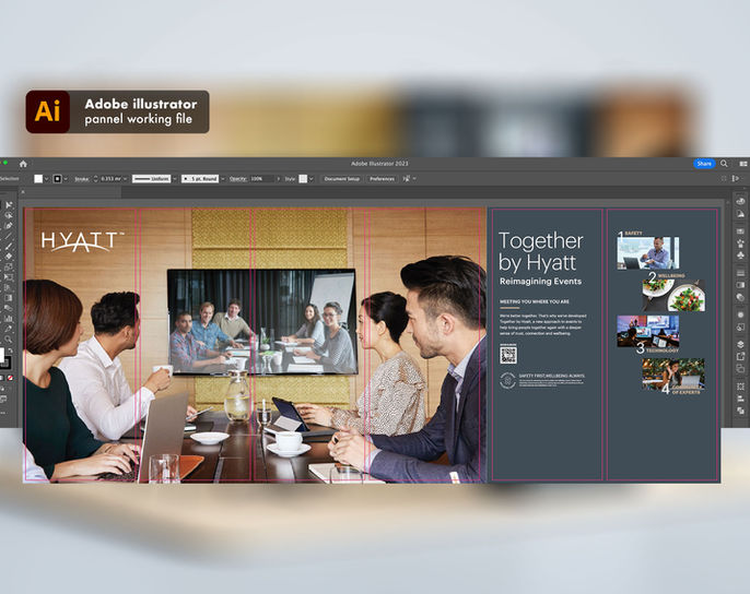 Working files for Together by Hyatt Exhibition