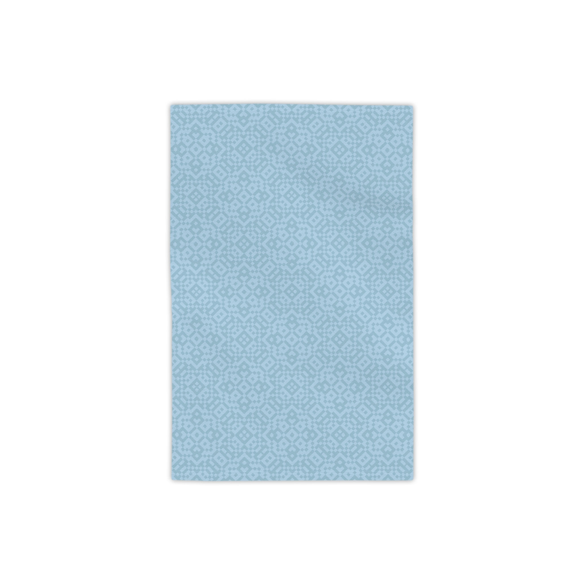 Geometric Blue Pixel Drop Beach Towel