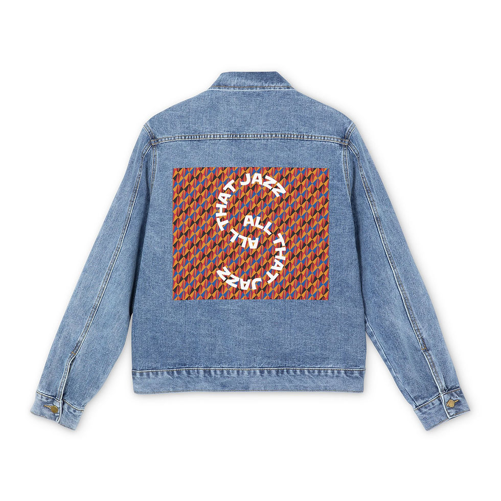 Thumbnail: Denim Jacket — Back Patch 'That Jazz All In My Head' Retro Graphic