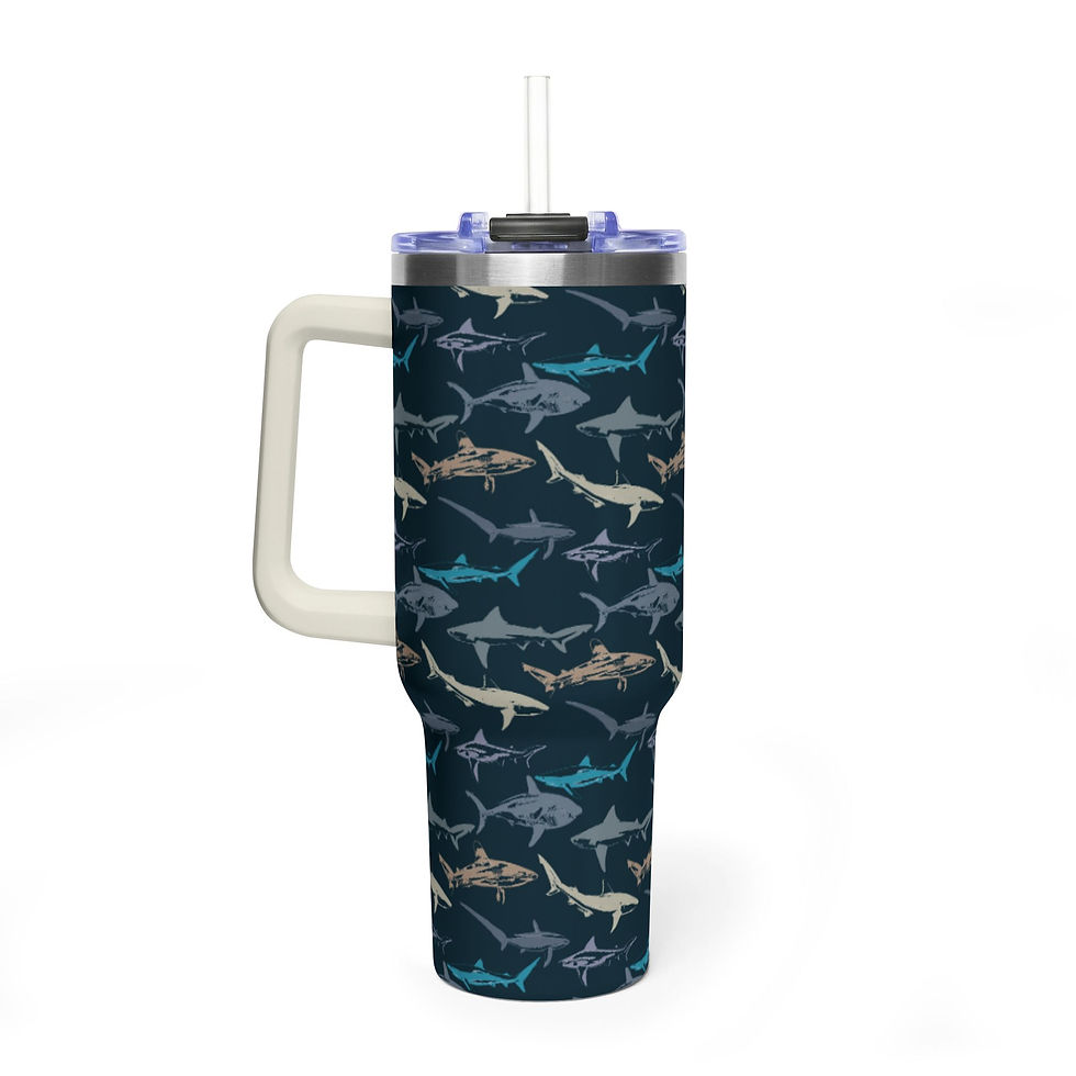 Miniatura: 40oz Shark Pattern Vacuum Tumbler 