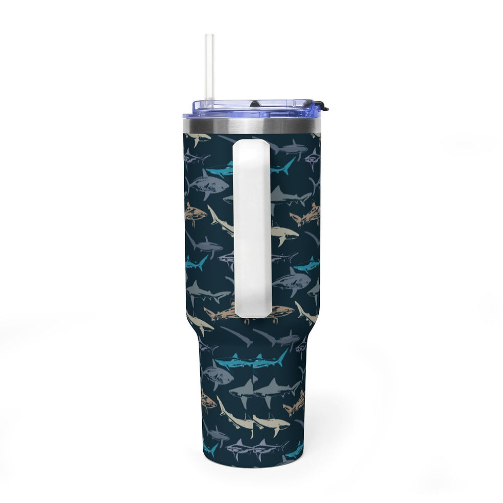 Miniatura: 40oz Shark Pattern Vacuum Tumbler 