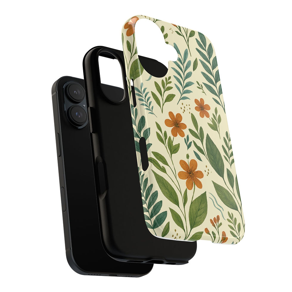 Miniatura: Floral Vines Tough Phone Case — Orange Blossom Botanical Protective Cover