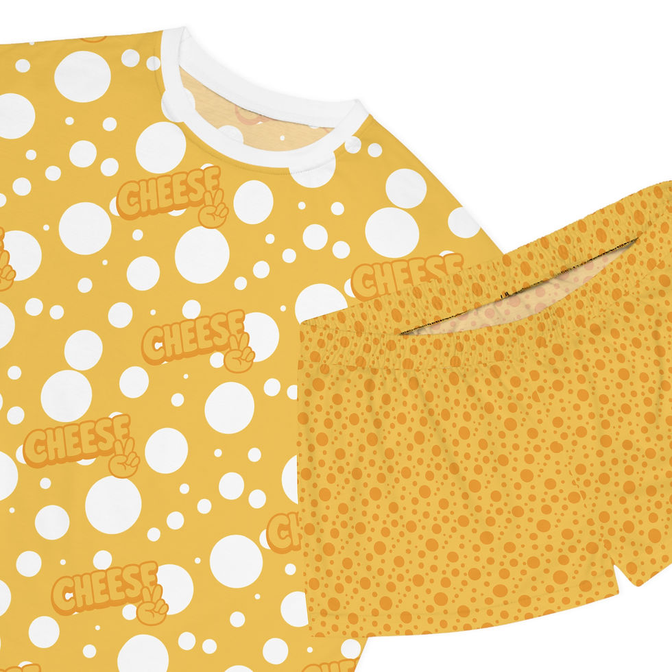 Miniatura: Cute Women's Cheese Print Pajama Set 