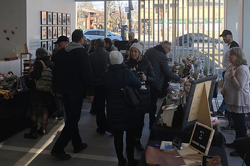 Vendor tables, 2018 Holiday Market