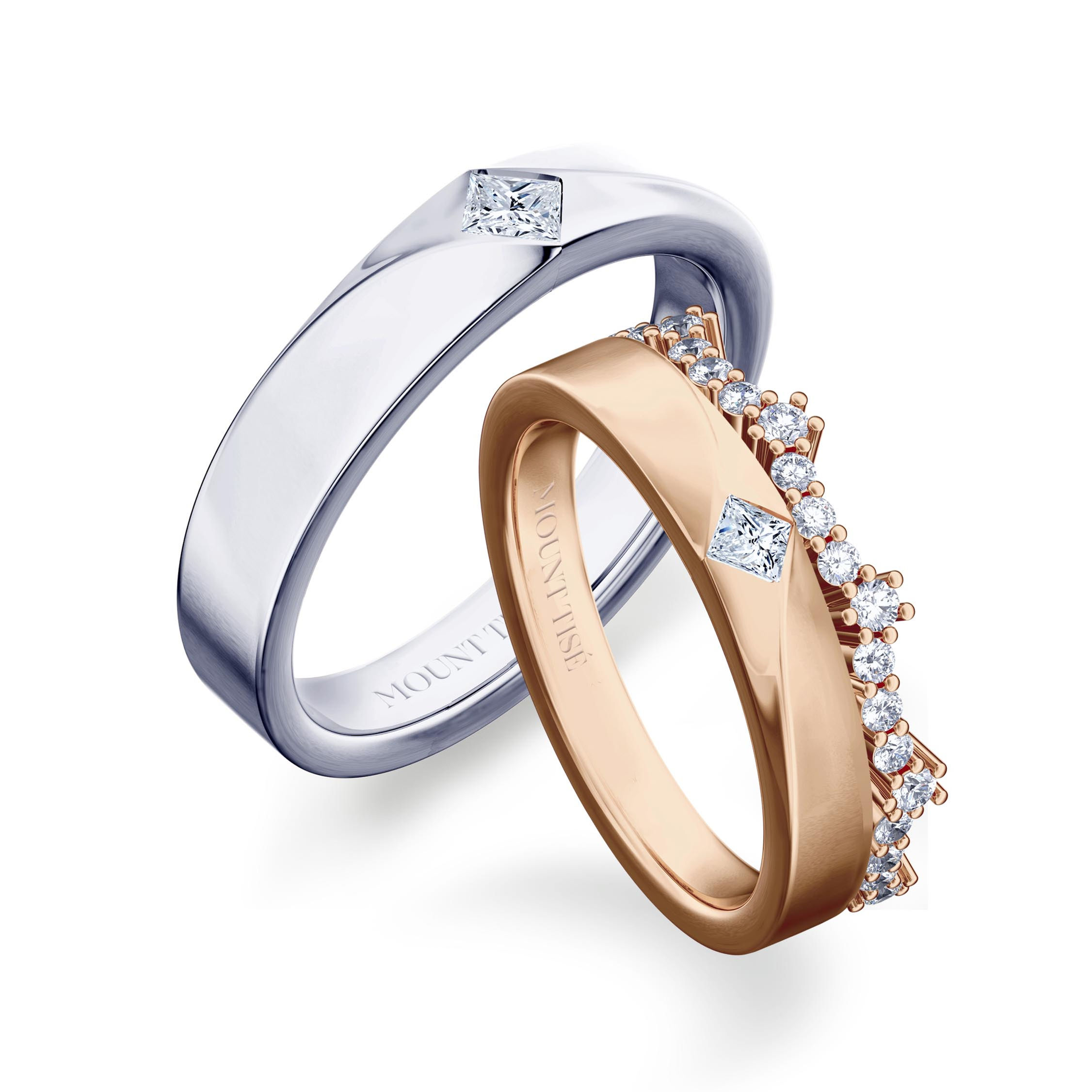 Couple Ring· Princess Knight| Romantic Wedding Diamond Ring|White Yellow