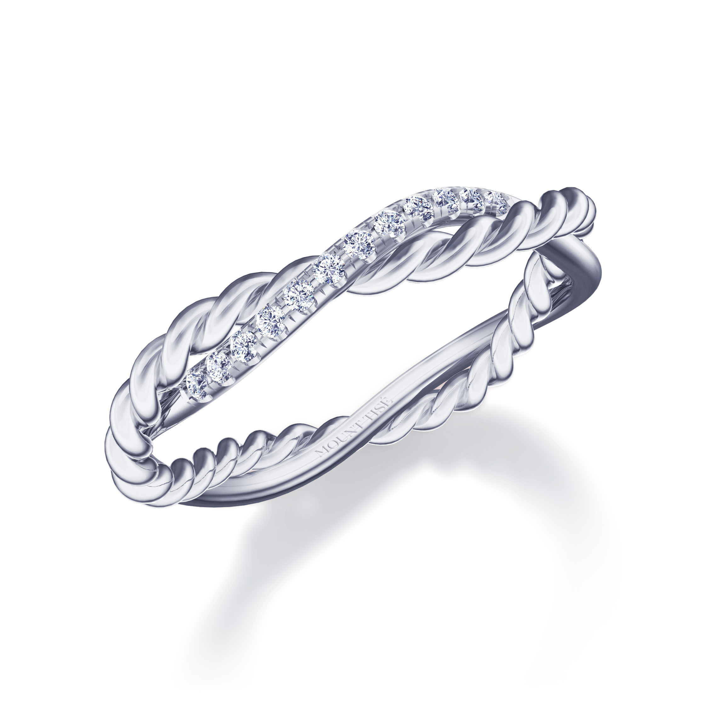 Voie Lactée ·Stellar Knot|Modern Twisted-Shank Anniversary Ring
