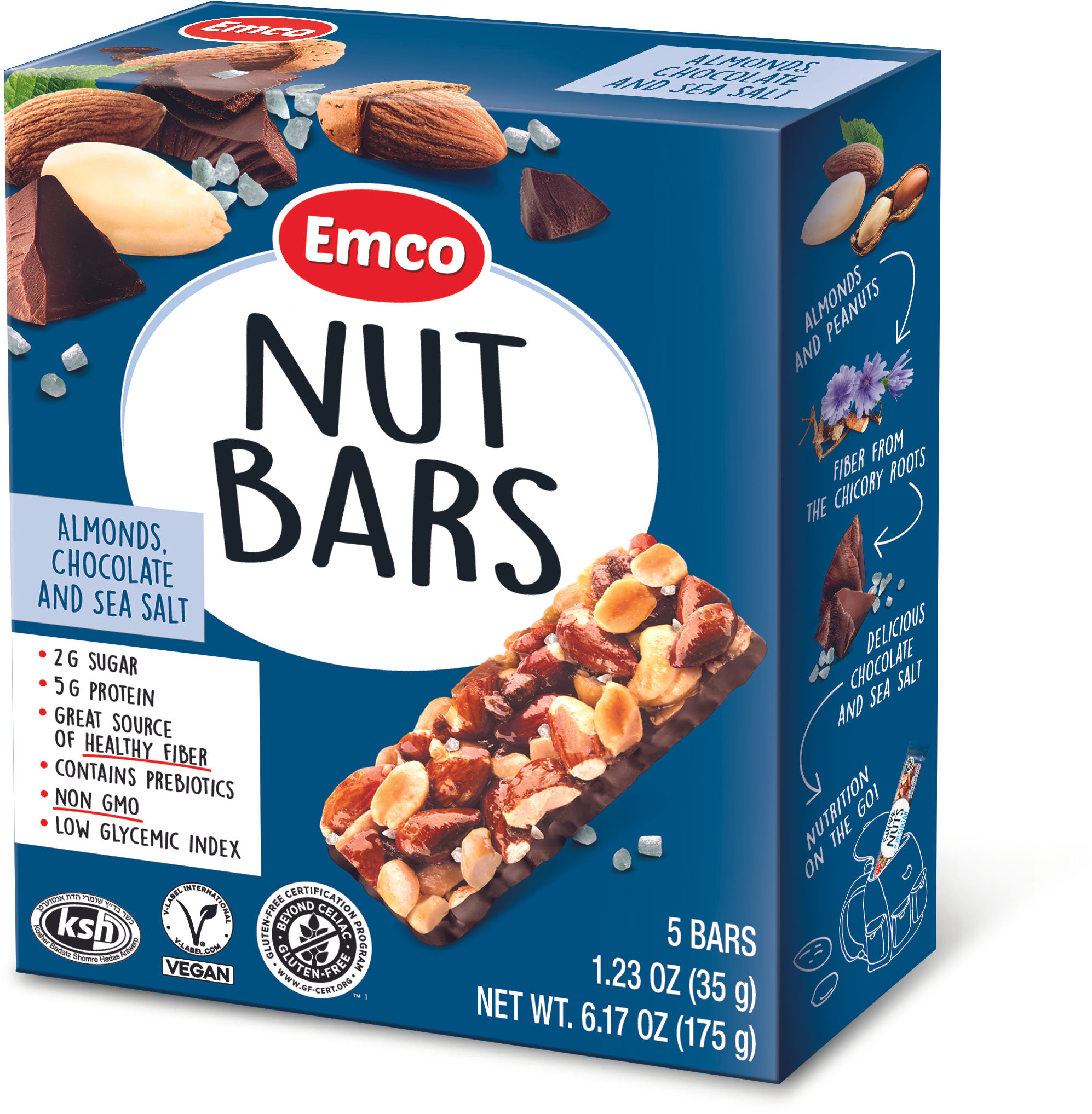 Super nut bar - No added sugar - Chocolate and Sea salt, multipack 5x35 g