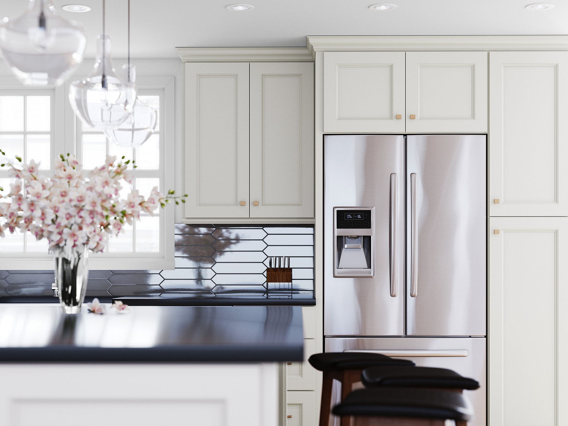 BLACK KITCHEN COUNTERTOP