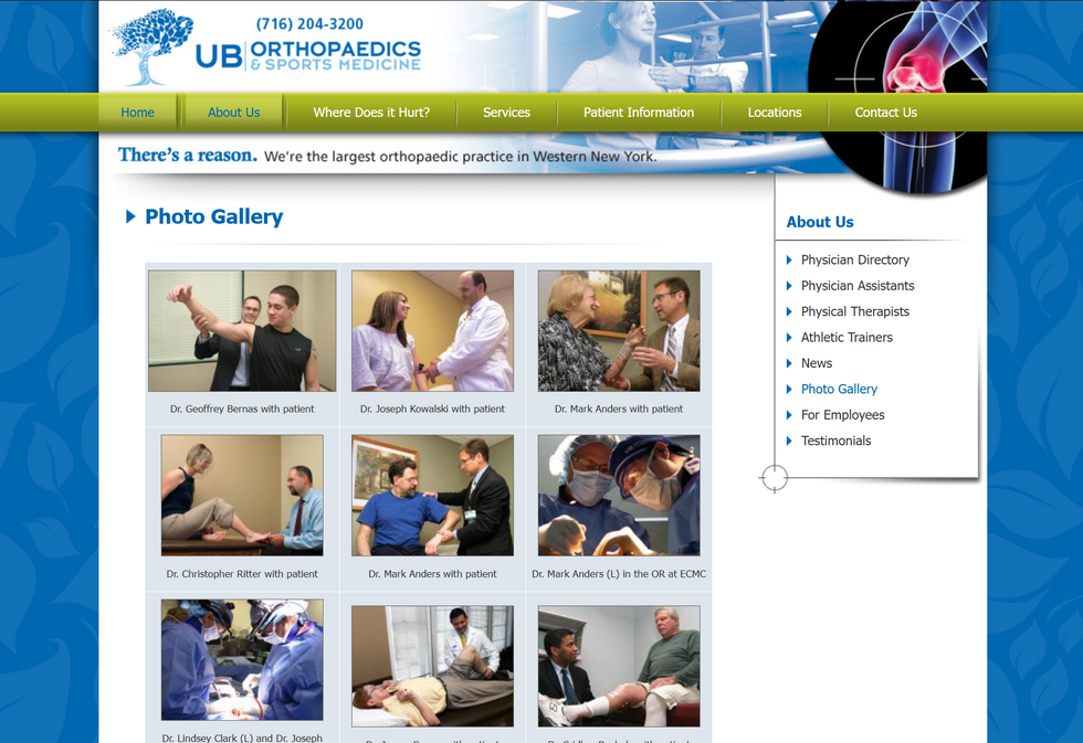 UB Ortho - Website Interior Page