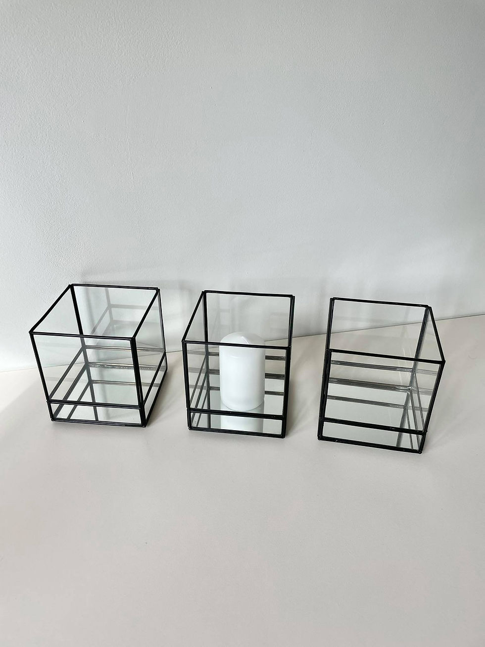 Thumbnail: Tea light glass/metal square