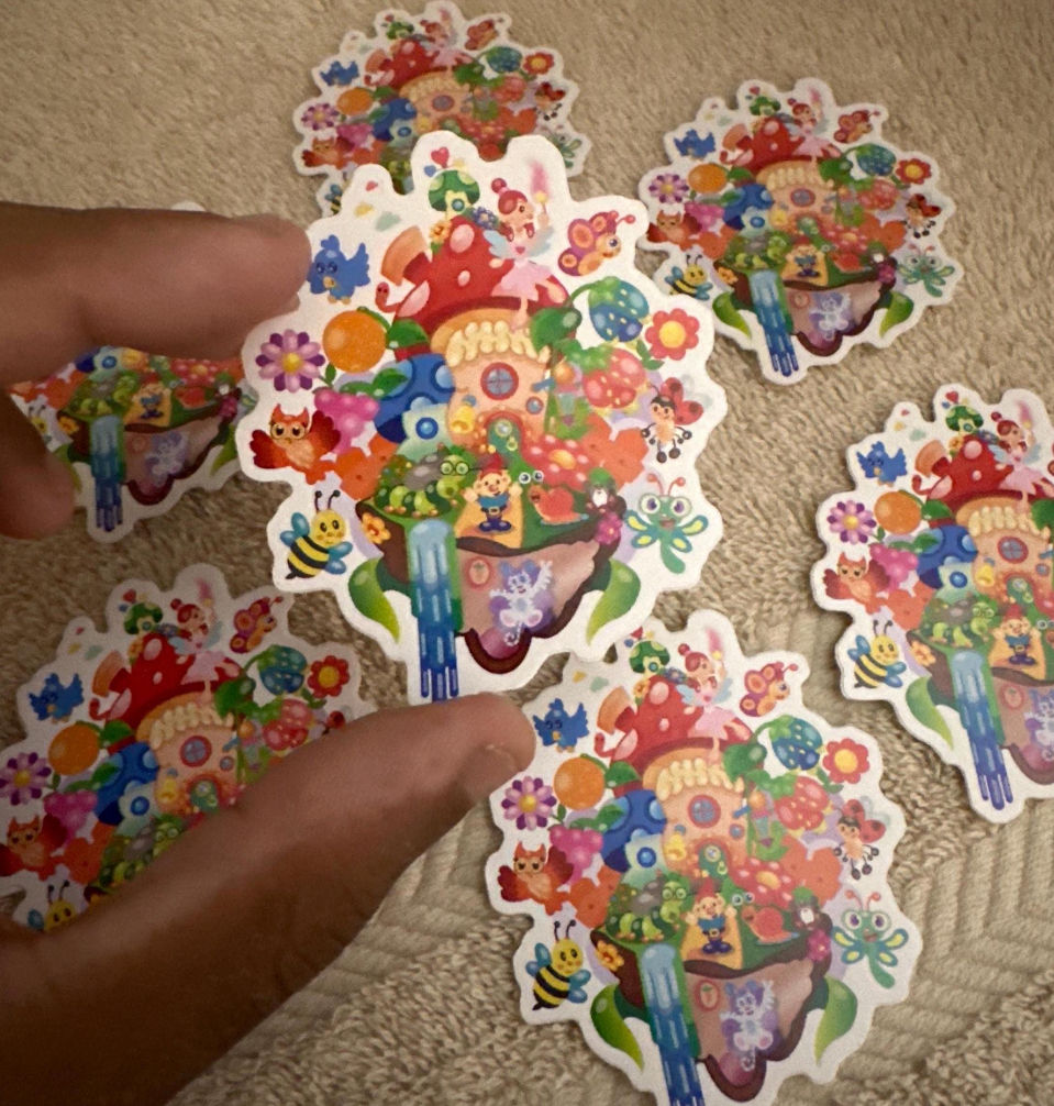 Thumbnail: Fairy Tale Floating Mushroom House Sticker
