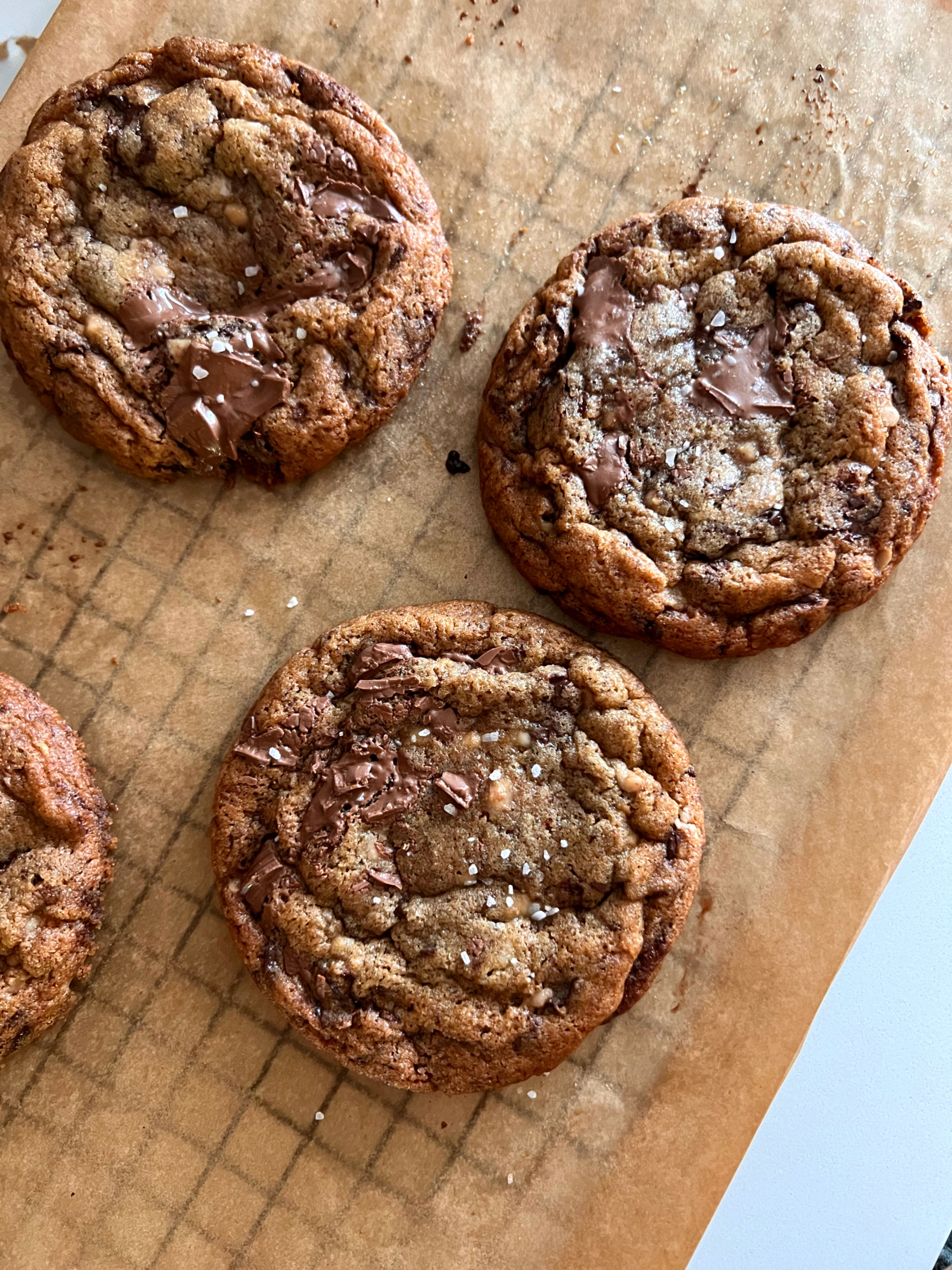 (4) Brown Butter Chocolate Chunk Sourdough Cookies