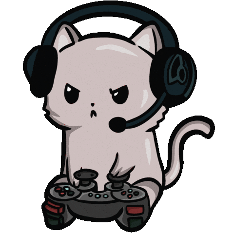 Cat Gamer Sticker.gif