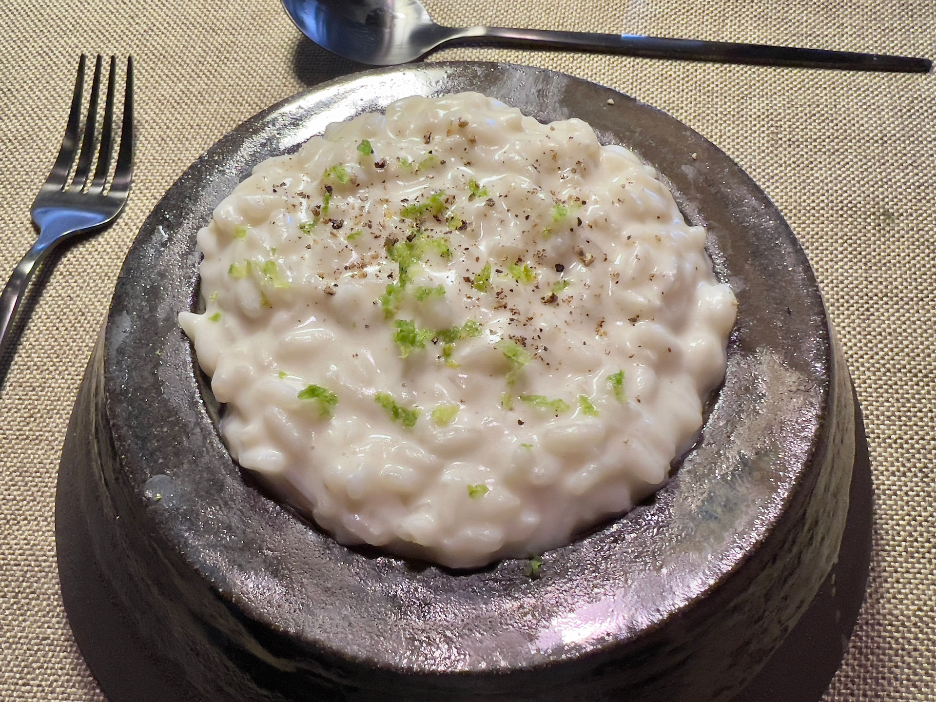 Goat cheese risotto 