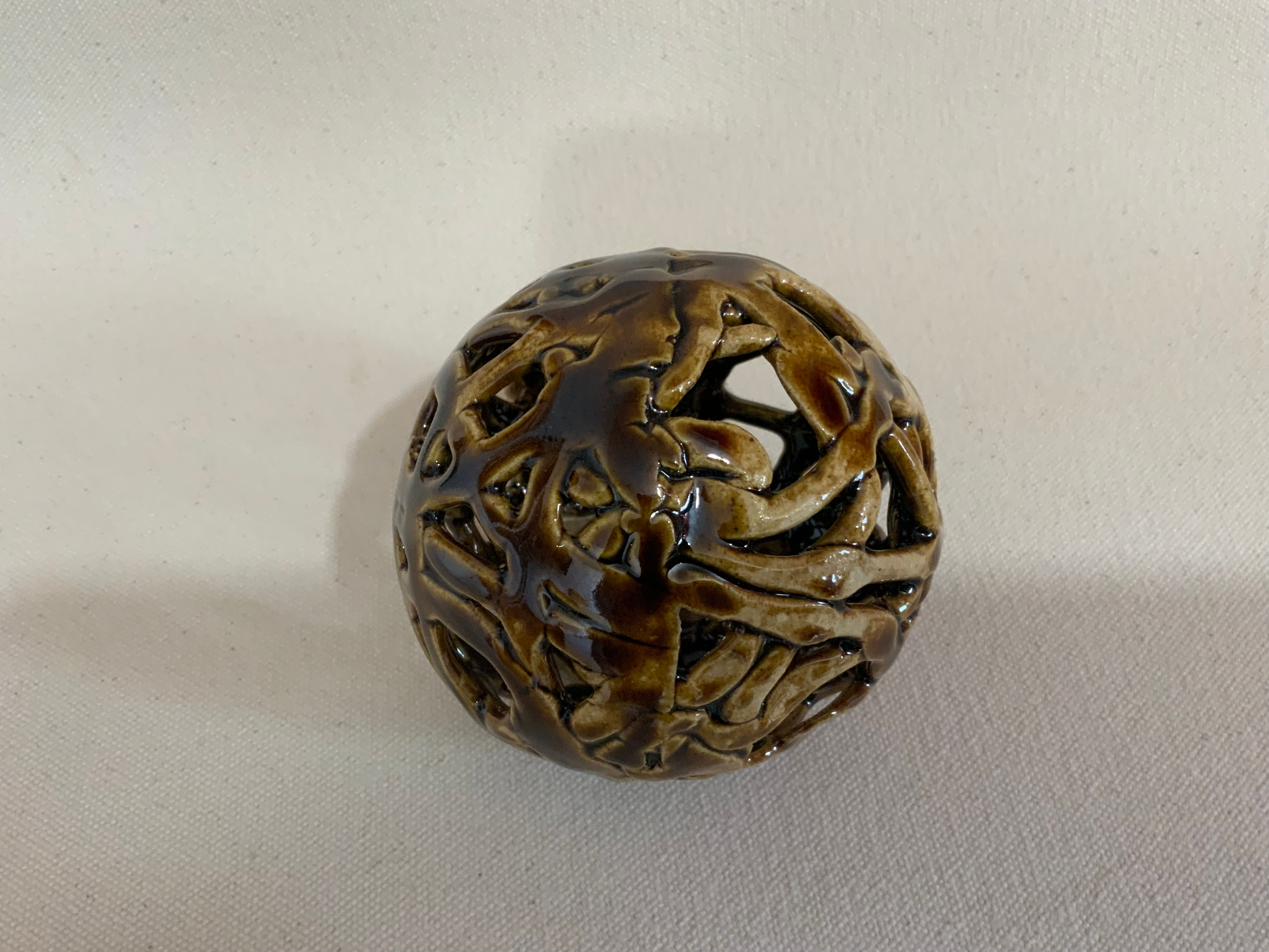 Brown decorative sphere